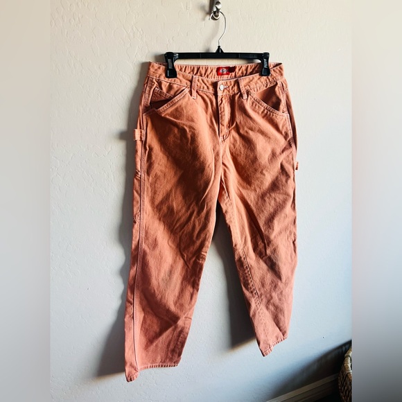 Dickies Women’s Orange Carpenter Jeans Size 9/29 Streetwear Y2K Grunge - Picture 3 of 7